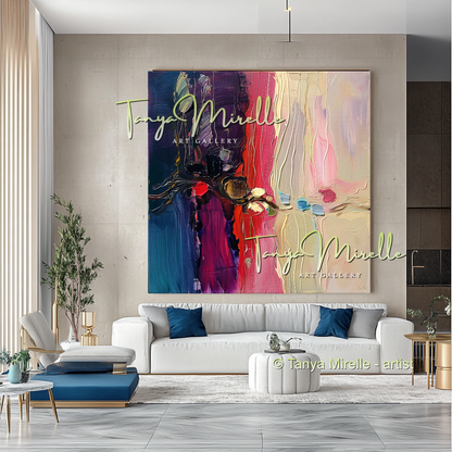 Minimalist Abstract Oil Painting with Textured Finish #301