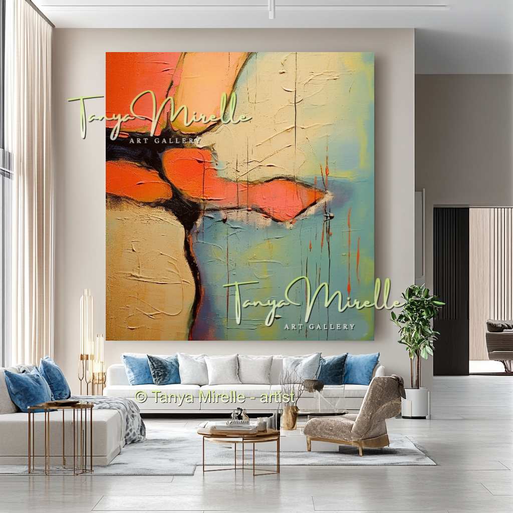Large Textured Abstract Wall Art, Original Oil Painting #207