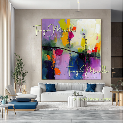 Hand-Painted Abstract Oil Art - Modern Wall Art #189