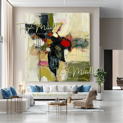 Modern Abstract Oil Painting, Original Canvas Artwork #208