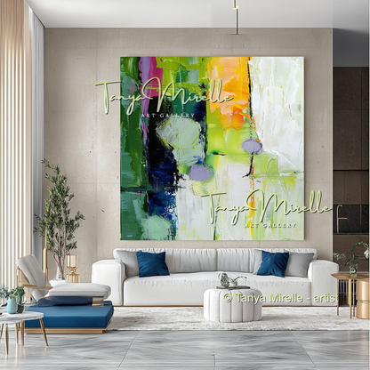 Colorful Abstract Fruit Painting, Kitchen Wall Decor #277