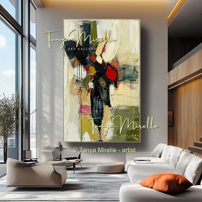 Modern Abstract Oil Painting, Original Canvas Artwork #208