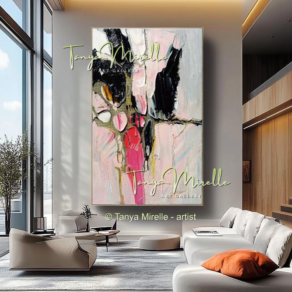 {{ product.title }} canvas artwork by Tanya Mirelle – modern wall decor – original artwork for home, living room, office, or gallery