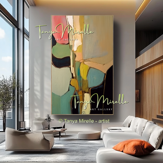 Luxury Abstract Oil Painting, Original Canvas Artwork #214