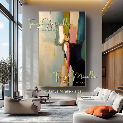 Luxury Abstract Oil Painting, Original Canvas Artwork #214