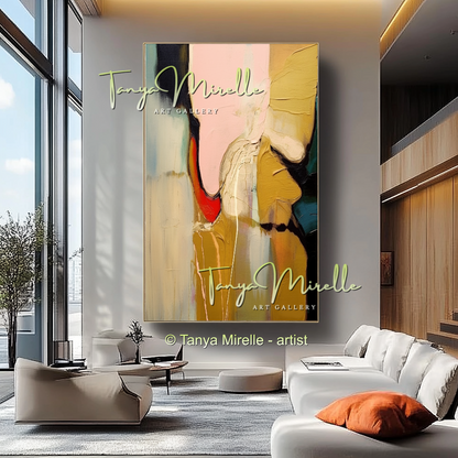 Luxury Abstract Oil Painting, Original Canvas Artwork #214