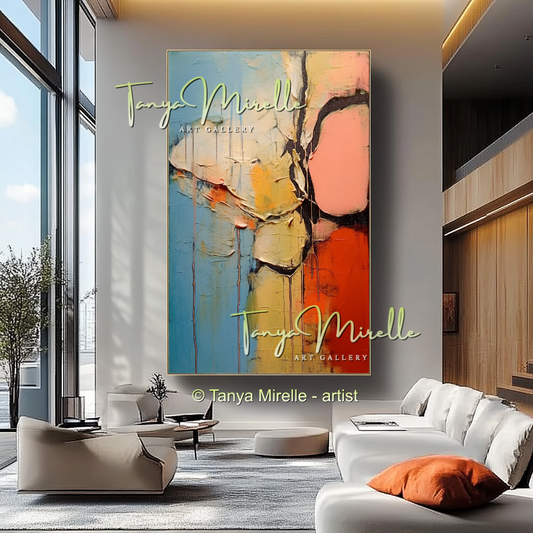 Large Textured Abstract Wall Art, Original Oil Painting #207