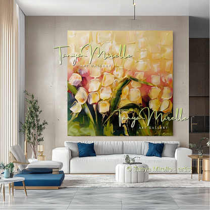 Abstract Popcorn Oil Painting on Canvas #283