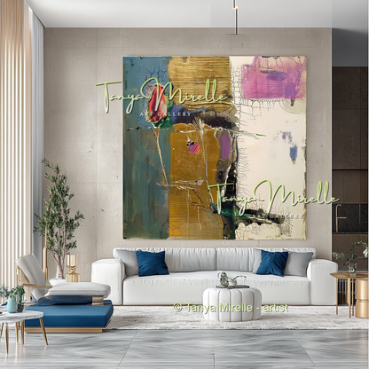 Colorful Floral Abstract Painting - Modern Wall Art #158