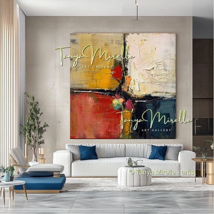 Hand-Painted Abstract Impasto Artwork on Canvas #273