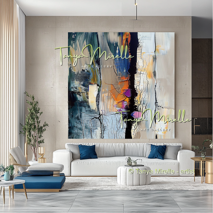 Abstract Tree Impasto Oil Painting on Canvas #284