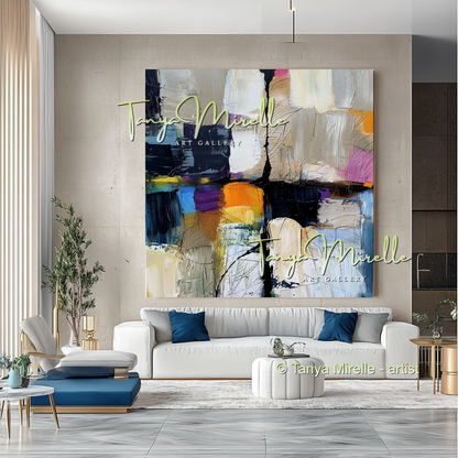 Abstract Tree Impasto Oil Painting on Canvas #284
