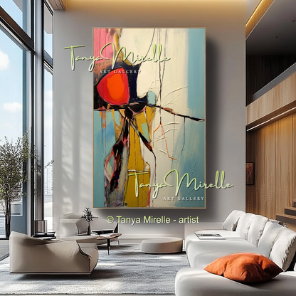 Modern Art Statement Piece, Textured Oil Painting #223