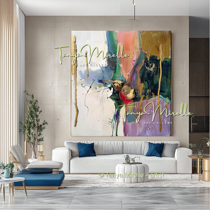 Colorful Floral Abstract Painting - Modern Wall Art #158