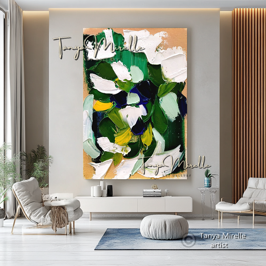 Large Abstract Impasto Painting - Colorful Modern Wall Art on Canvas #67