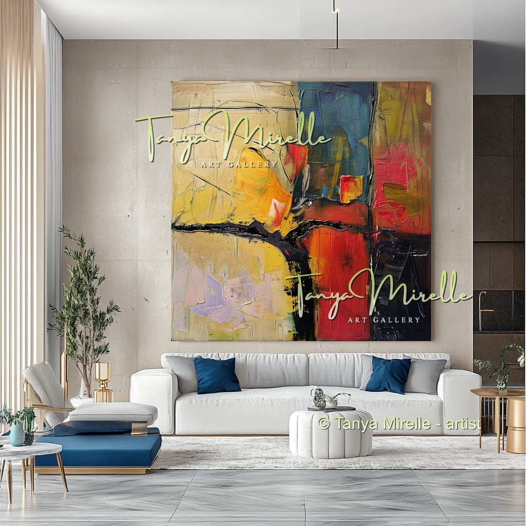 Hand-Painted Abstract Impasto Artwork on Canvas #273