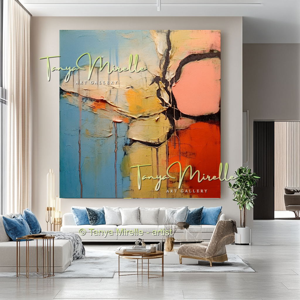 Large Textured Abstract Wall Art, Original Oil Painting #207