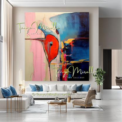 Luxury Abstract Oil Painting, Original Canvas Artwork #229