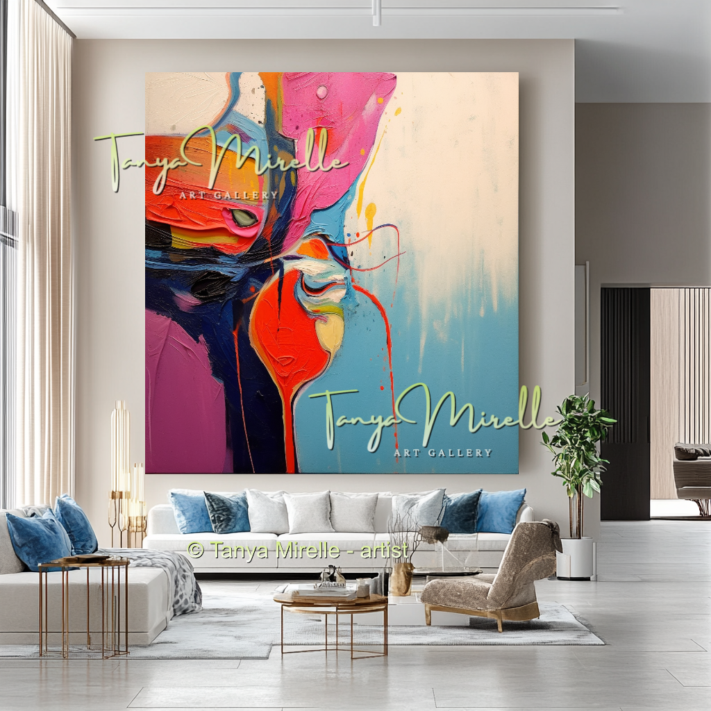 Luxury Abstract Oil Painting, Original Canvas Artwork #229