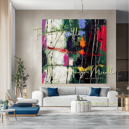 Modern Statement Wall Art, Abstract Oil Painting #305