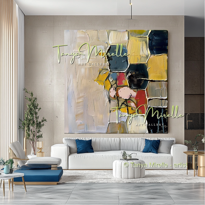 Honeycombs Modern Abstract Oil Painting #306
