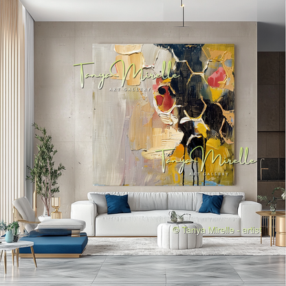 Honeycombs Modern Abstract Oil Painting #307