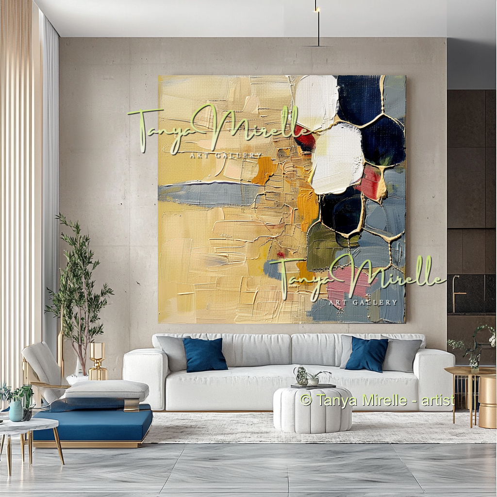 Honeycombs Modern Abstract Oil Painting #307