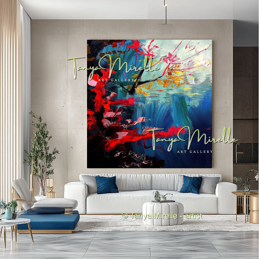 Red Coral - Underwater Abstract Modern Wall Art #166