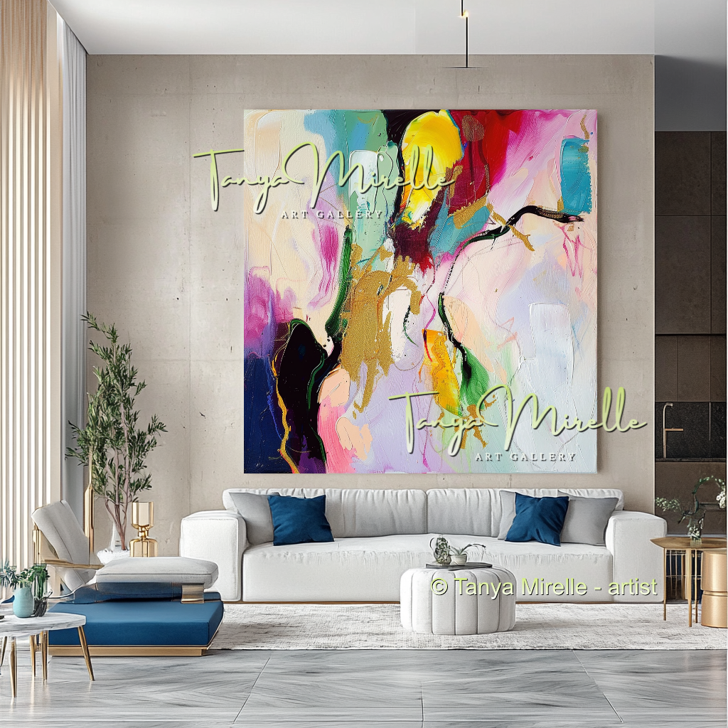 Colorful Abstract Wall Decor - Large Modern Wall Art #199