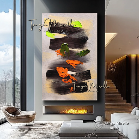 Large Abstract Impasto Painting - Textured Contemporary Home Decor #66