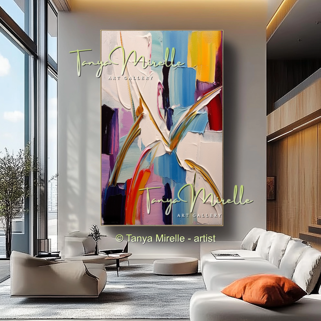 {{ product.title }} canvas artwork by Tanya Mirelle – modern wall decor – original artwork for home, living room, office, or gallery