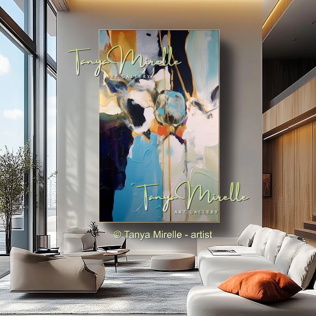 {{ product.title }} canvas artwork by Tanya Mirelle – modern wall decor – original artwork for home, living room, office, or gallery