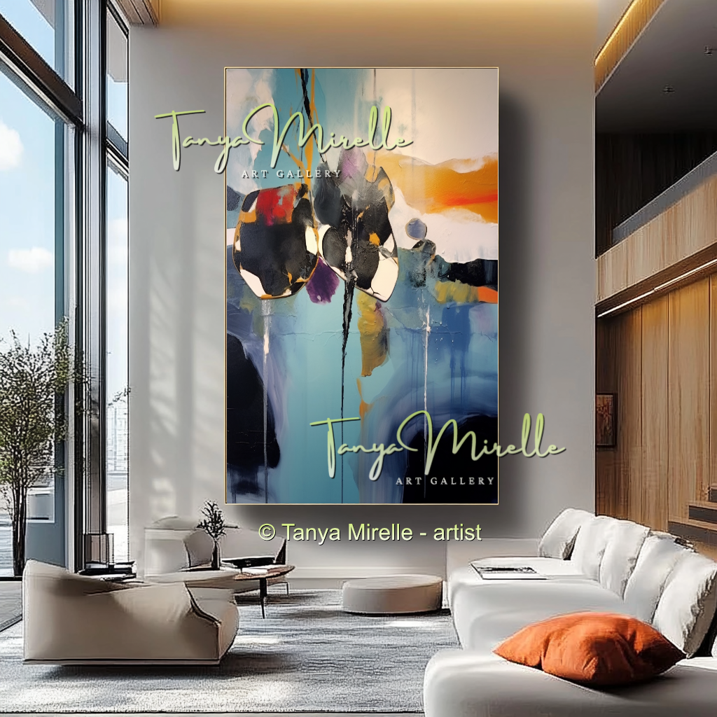 {{ product.title }} canvas artwork by Tanya Mirelle – modern wall decor – original artwork for home, living room, office, or gallery