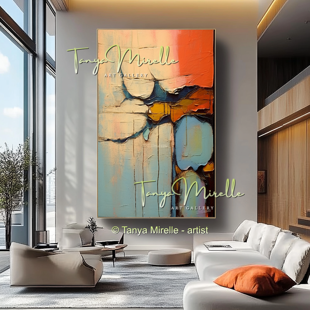 Large Textured Abstract Wall Art, Original Oil Painting #207