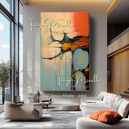 Large Textured Abstract Wall Art, Original Oil Painting #207