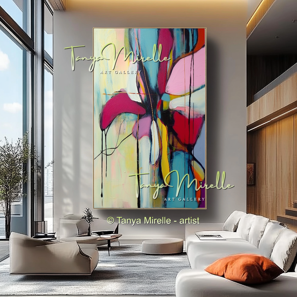 {{ product.title }} canvas artwork by Tanya Mirelle – modern wall decor – original artwork for home, living room, office, or gallery
