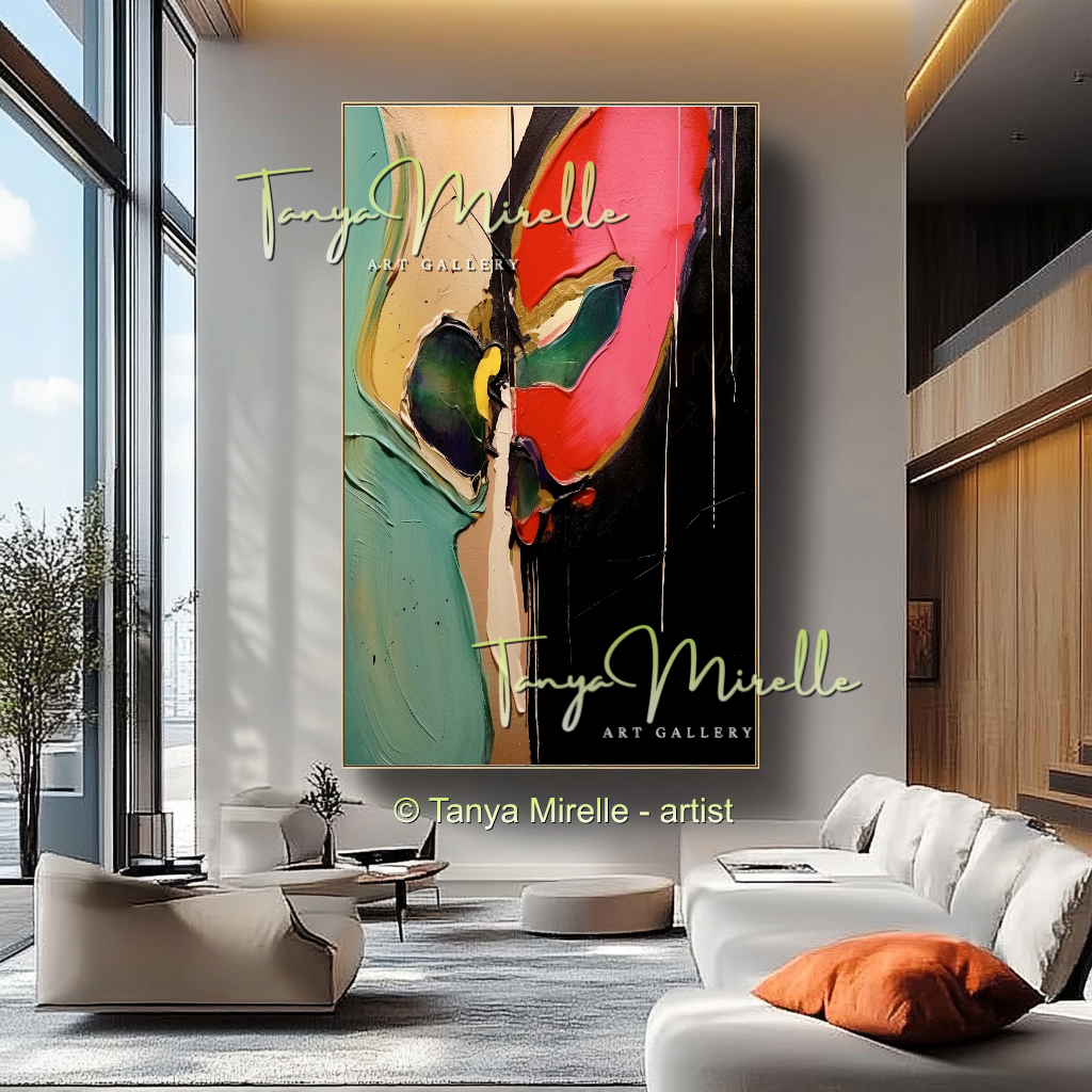 {{ product.title }} canvas artwork by Tanya Mirelle – modern wall decor – original artwork for home, living room, office, or gallery