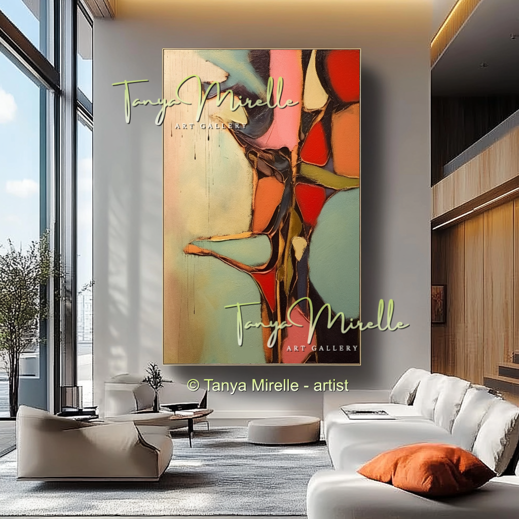 Striking Modern Abstract Oil Painting for Living Room #221
