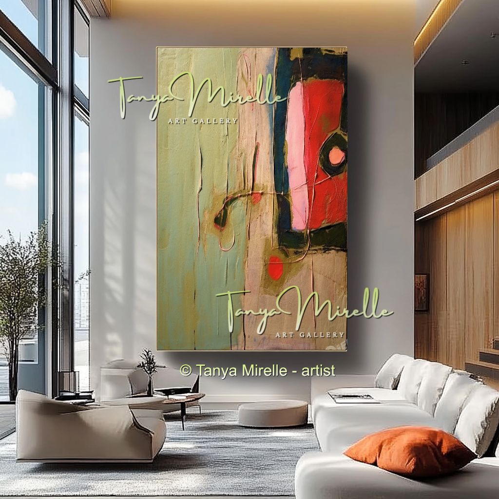 Modern Art Statement Piece, Textured Oil Painting #224
