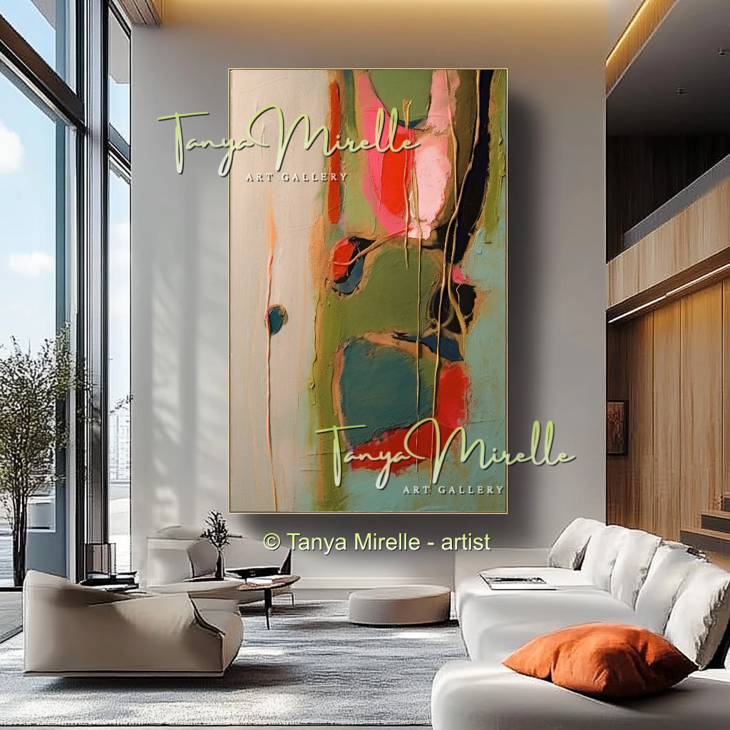 Modern Art Statement Piece, Textured Oil Painting #224