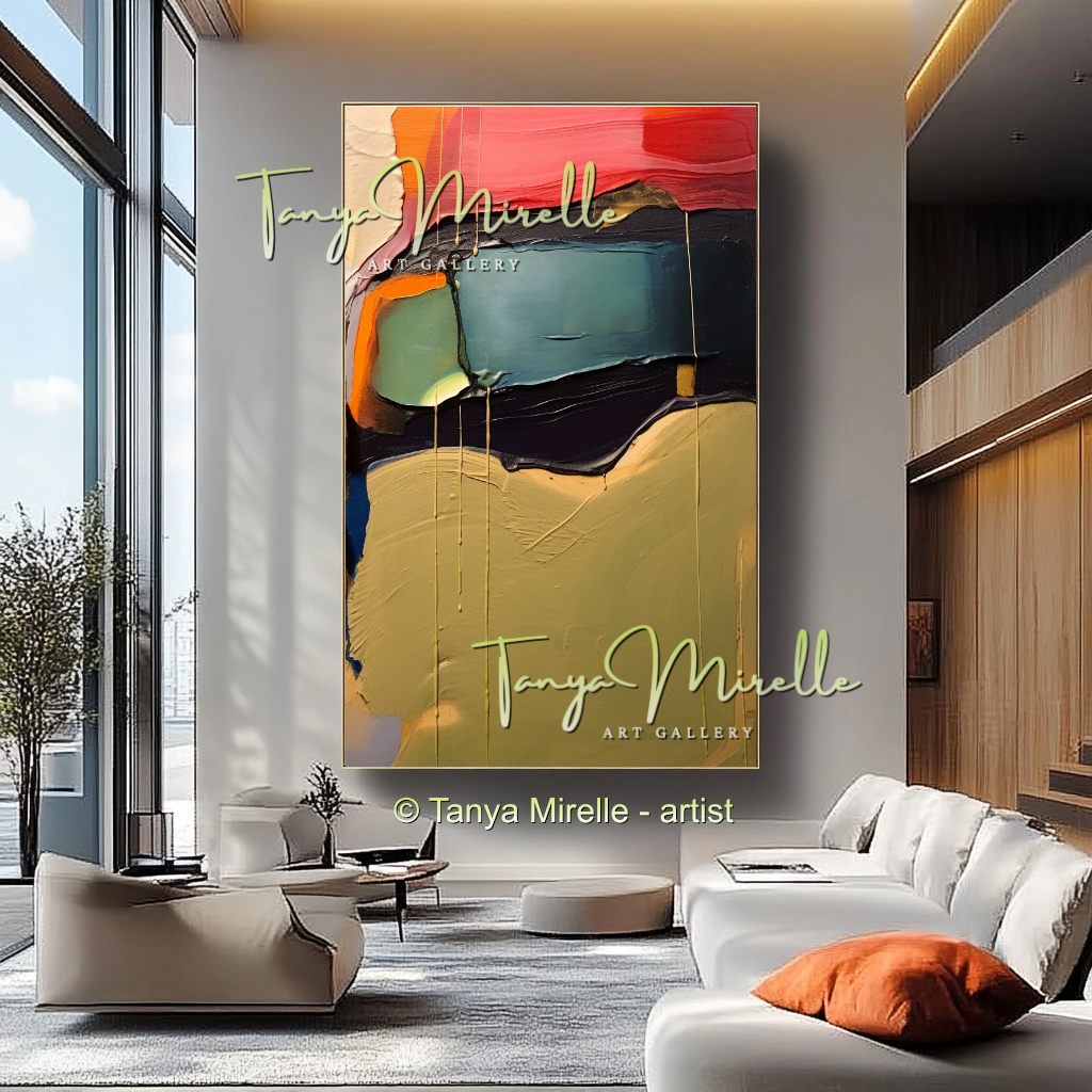 {{ product.title }} canvas artwork by Tanya Mirelle – modern wall decor – original artwork for home, living room, office, or gallery