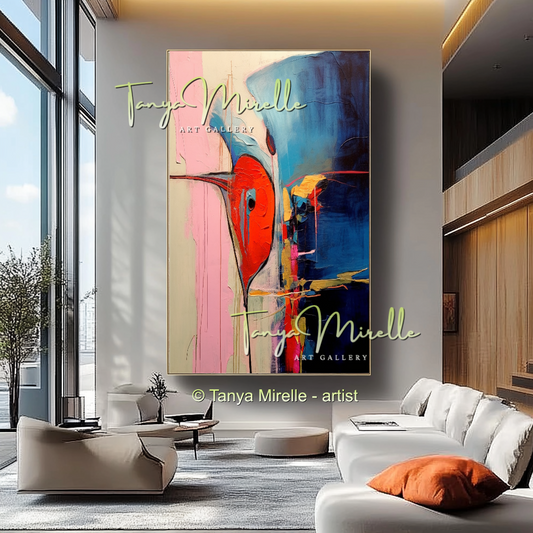 Luxury Abstract Oil Painting, Original Canvas Artwork #229