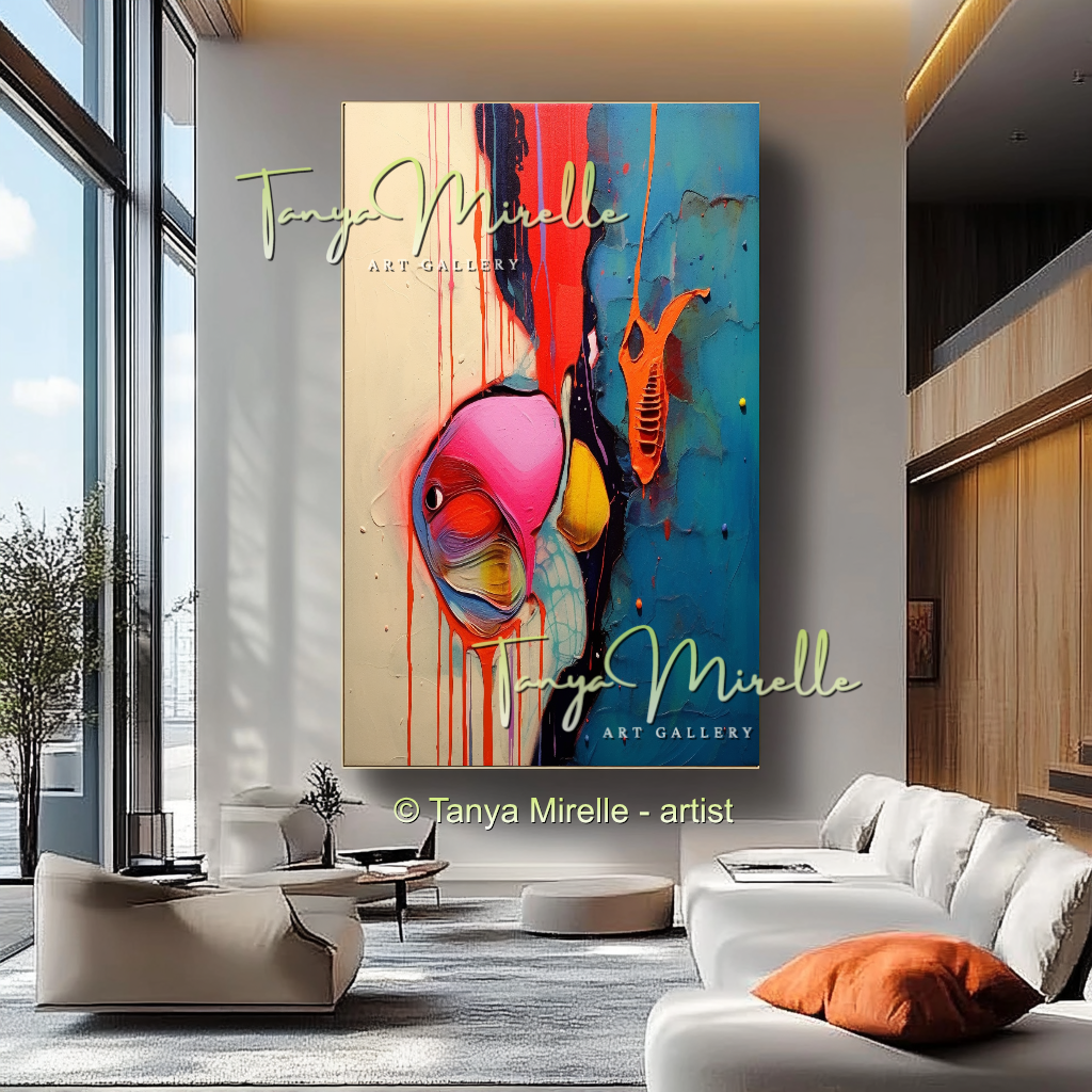 Luxury Abstract Oil Painting, Original Canvas Artwork #229