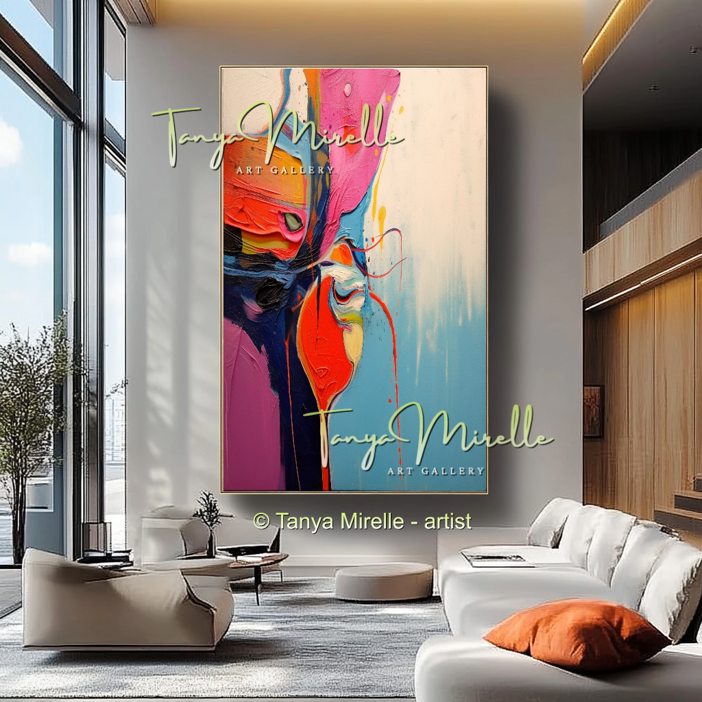 Luxury Abstract Oil Painting, Original Canvas Artwork #229