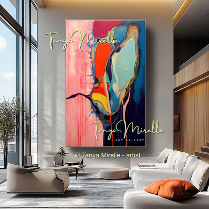 Luxury Abstract Oil Painting, Original Canvas Artwork #229