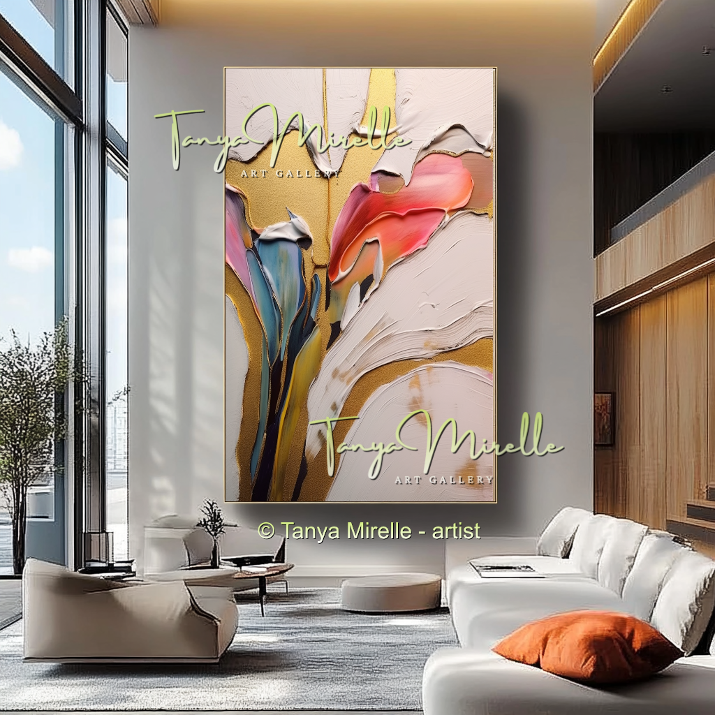 Large Textured Abstract Wall Art, Original Oil Painting #232