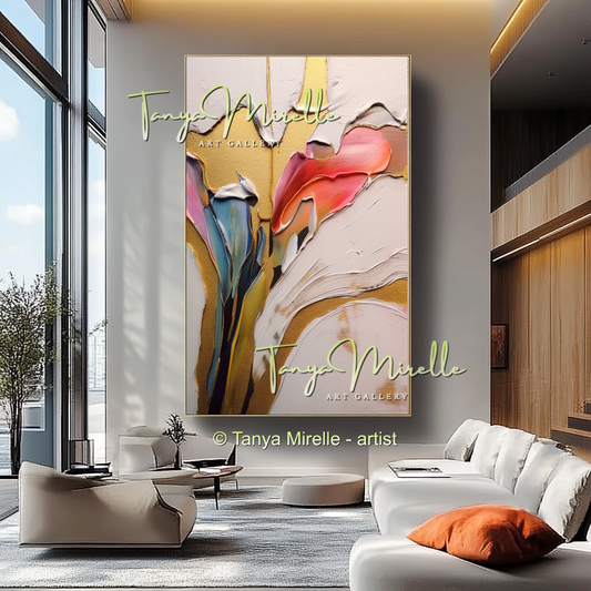 Large Textured Abstract Wall Art, Original Oil Painting #232
