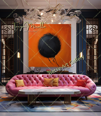 ''Any Fire Flower'' Abstract Art by Otto Piene, Modern Wall Art