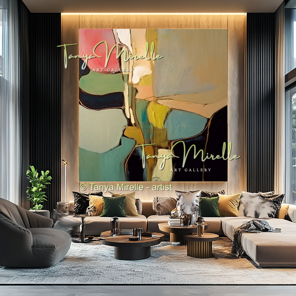 Luxury Abstract Oil Painting, Original Canvas Artwork #214