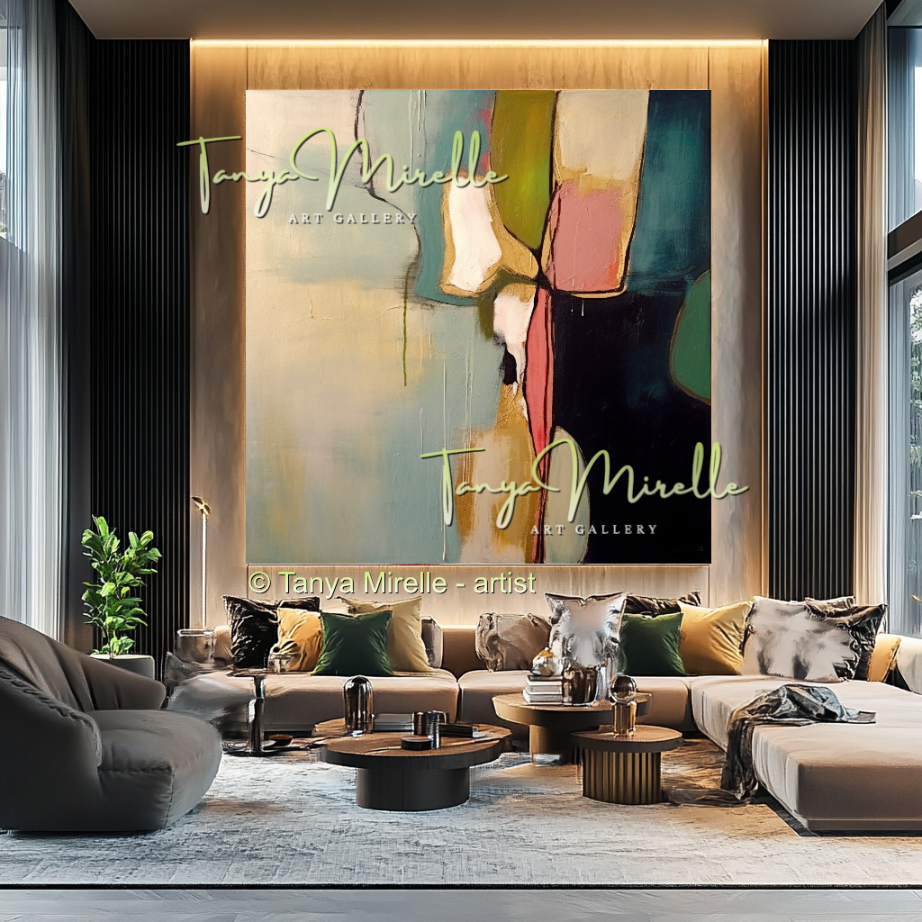 Luxury Abstract Oil Painting, Original Canvas Artwork #214